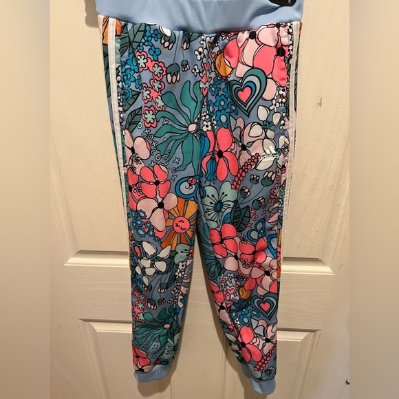 Adidas Girl's Floral Tricot‎ Jogger Pants - Picture 1 of 6